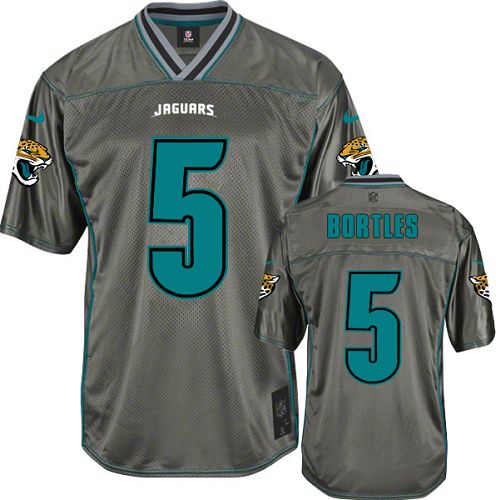 Men's Elite Blake Bortles Nike Jersey Grey - #5 Vapor NFL Jacksonville Jaguars